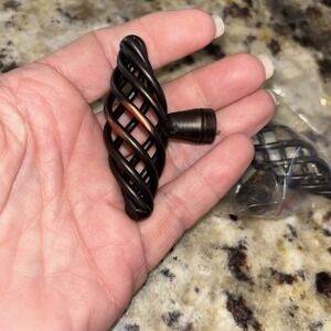 2 1/2" Birdcage Knob Bronze with Copper Highlights And Screw. 2 Pieces. 3537